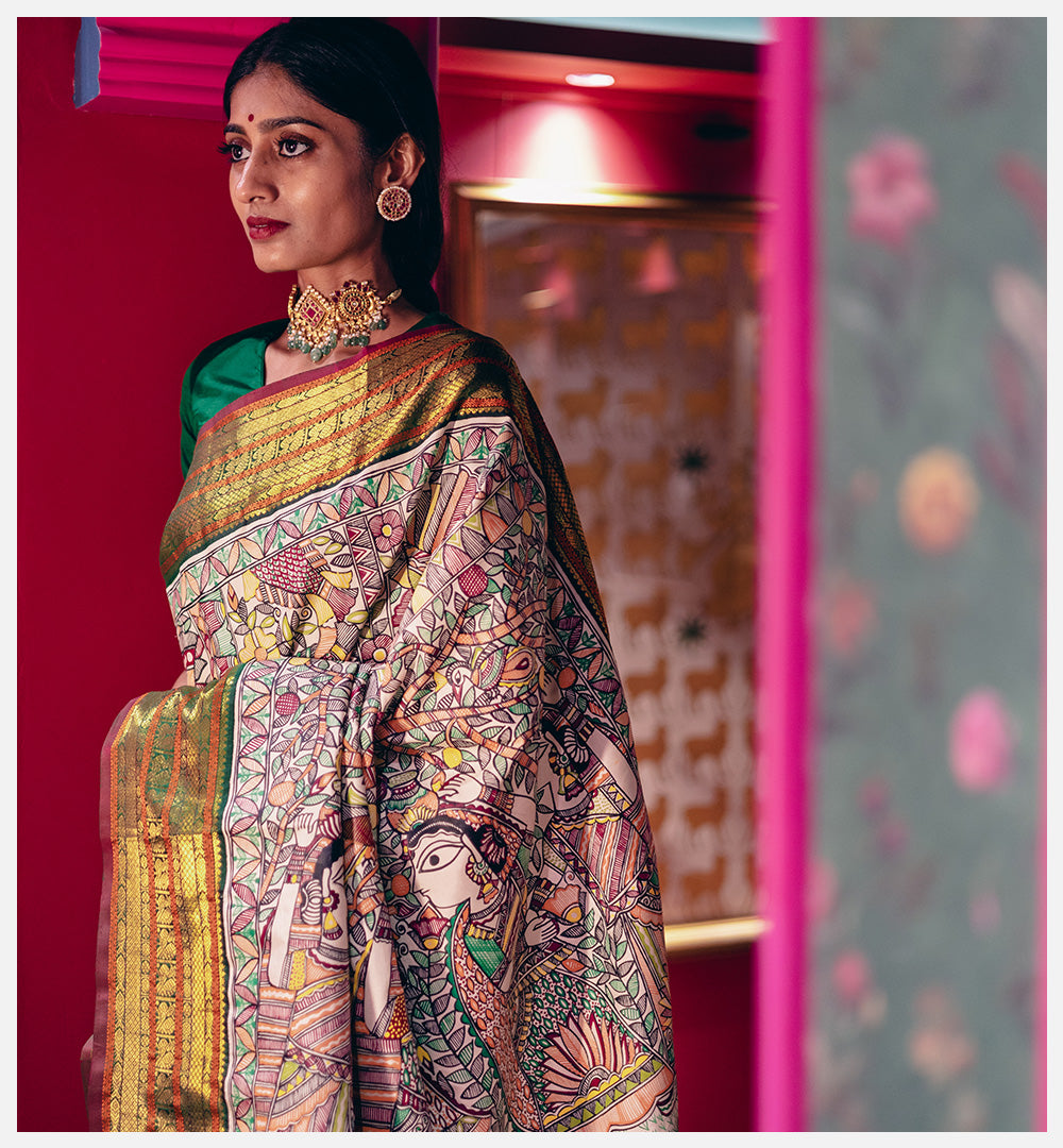 Madhubani Art on Sarees - The Heritage Continues