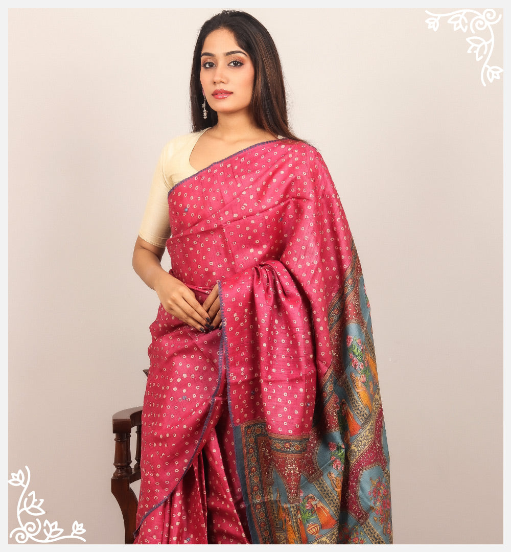 The Bandhan of Silks: A Bandhani Silk Feature