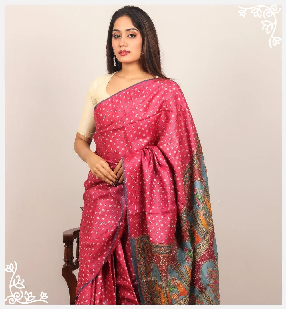 The Bandhan of Silks: A Bandhani Silk Feature