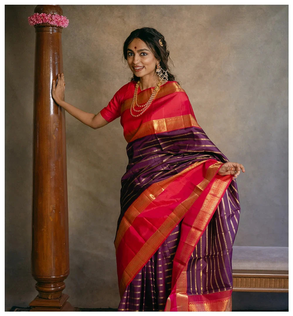 5 Exquisite Kanchipuram Sarees for the Maximalist Bride