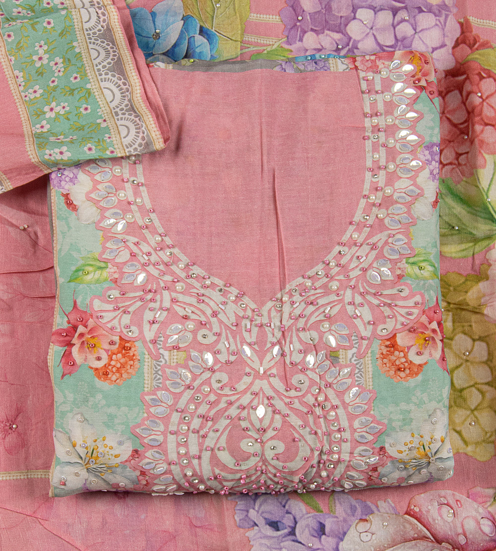 Pink Linen Cotton Salwar