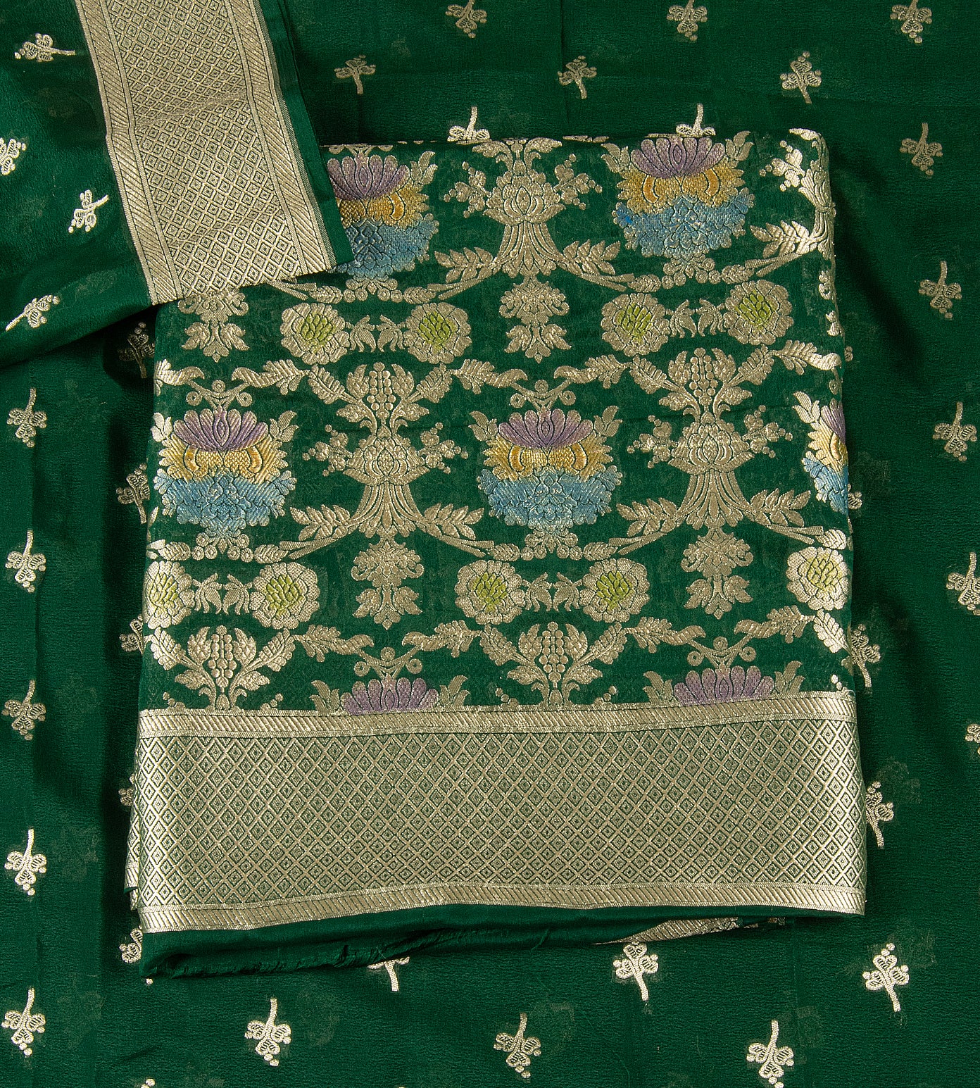 Green Banarasi Georgette Salwar