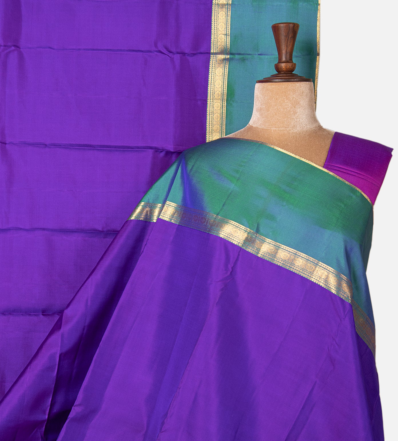 Violet soft silk saree
