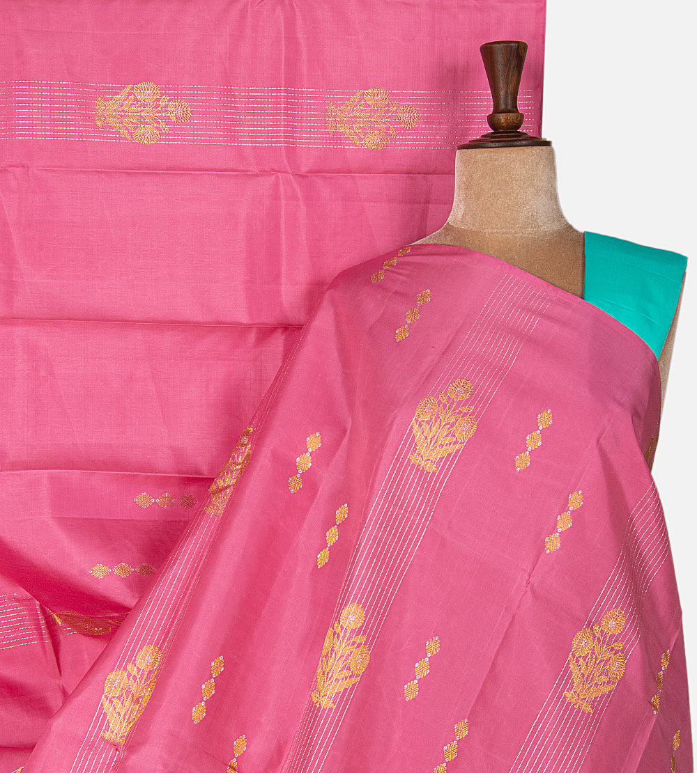 Pink Kanchipuram Silk Saree