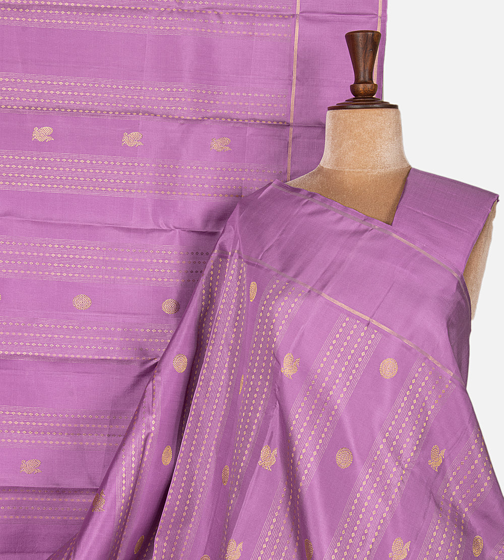 Lavender Kanchipuram Silk Saree