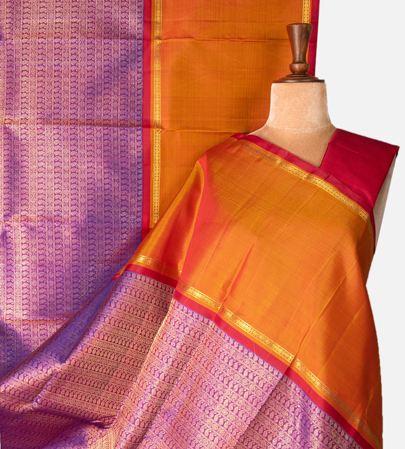 Purple Kanchipuram Silk Saree