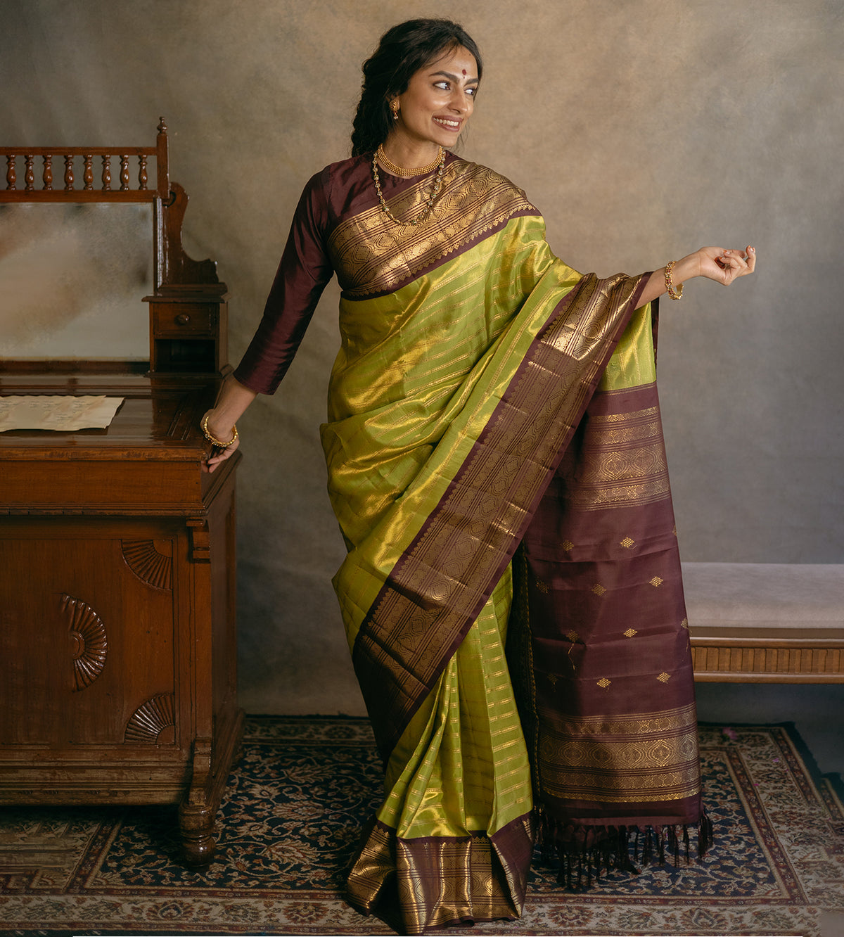 Green Kanchipuram Silk Saree