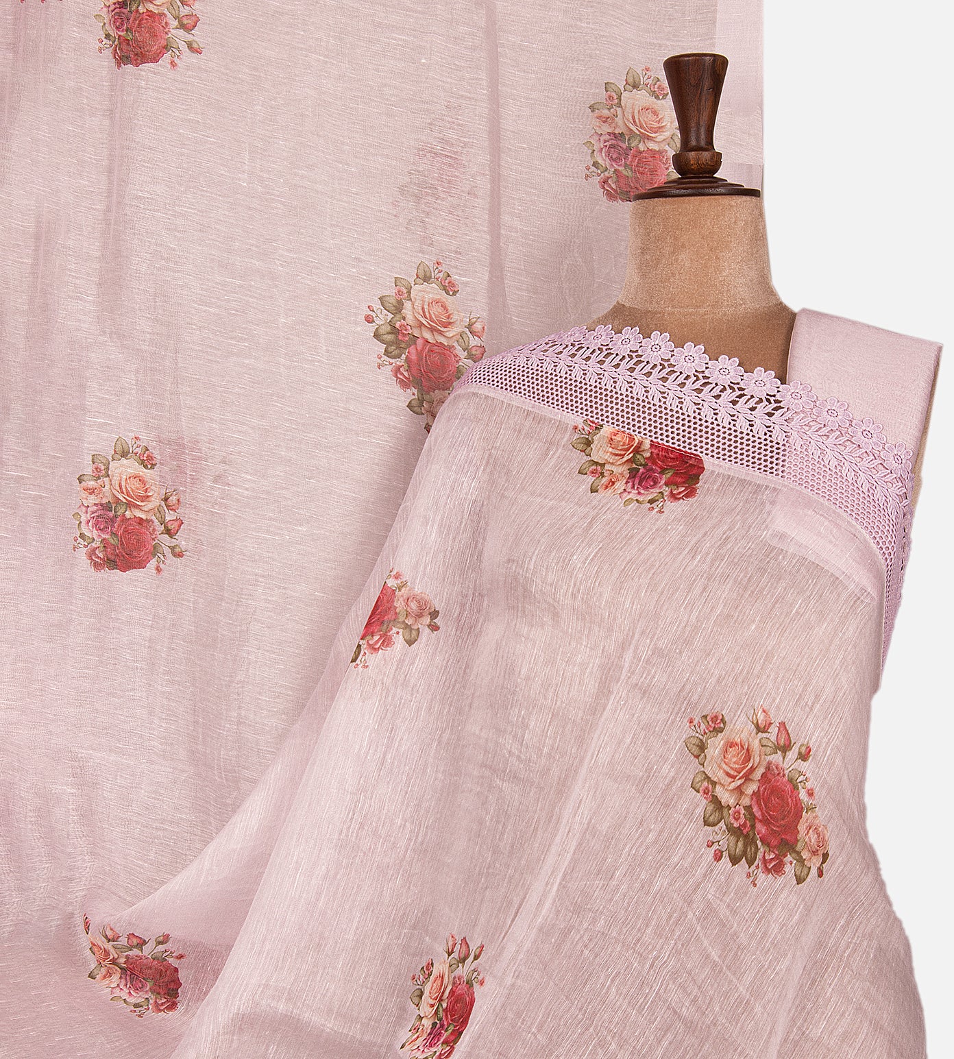 Lavender Linen Saree