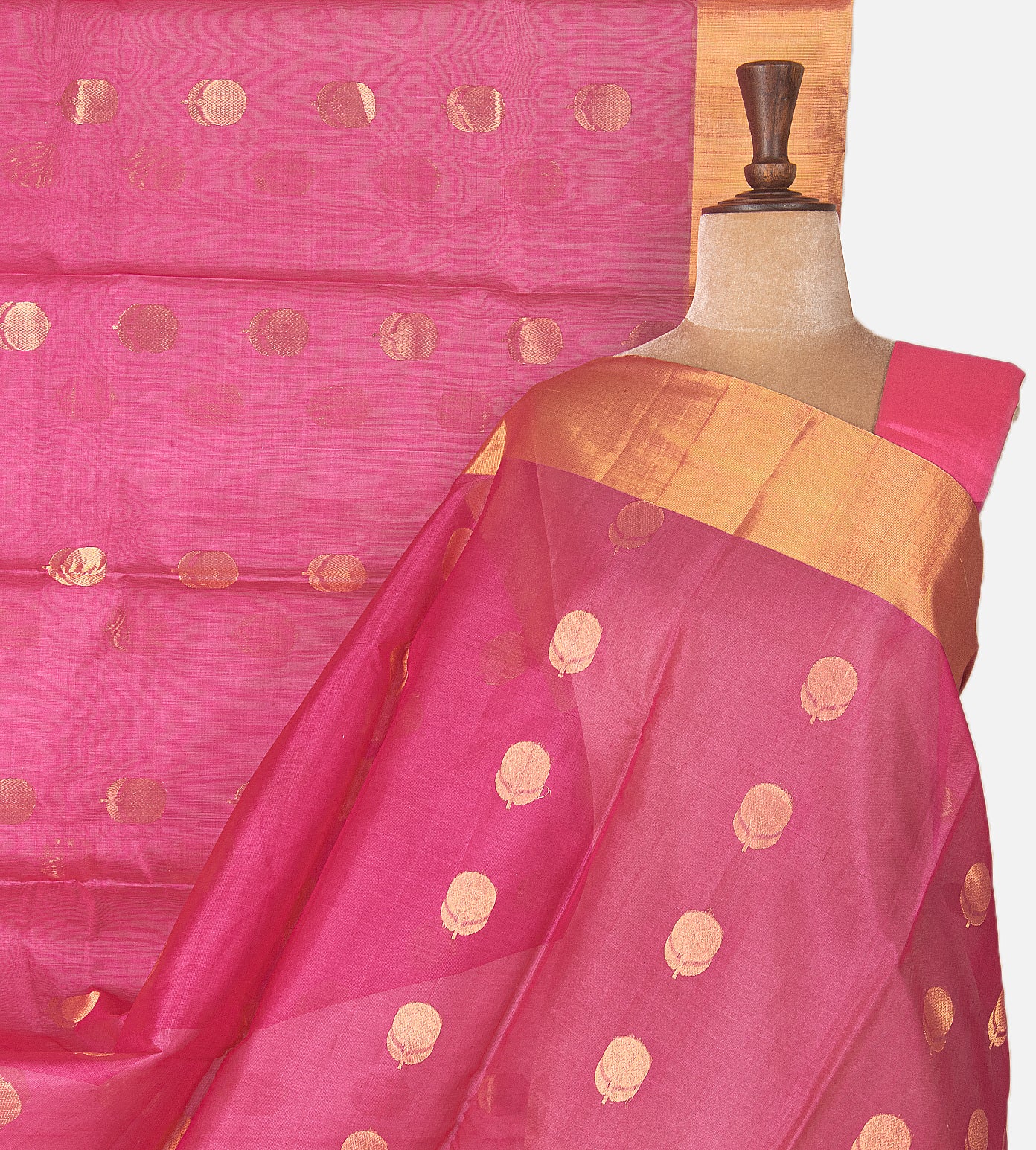 Pink Cotton Silk Saree