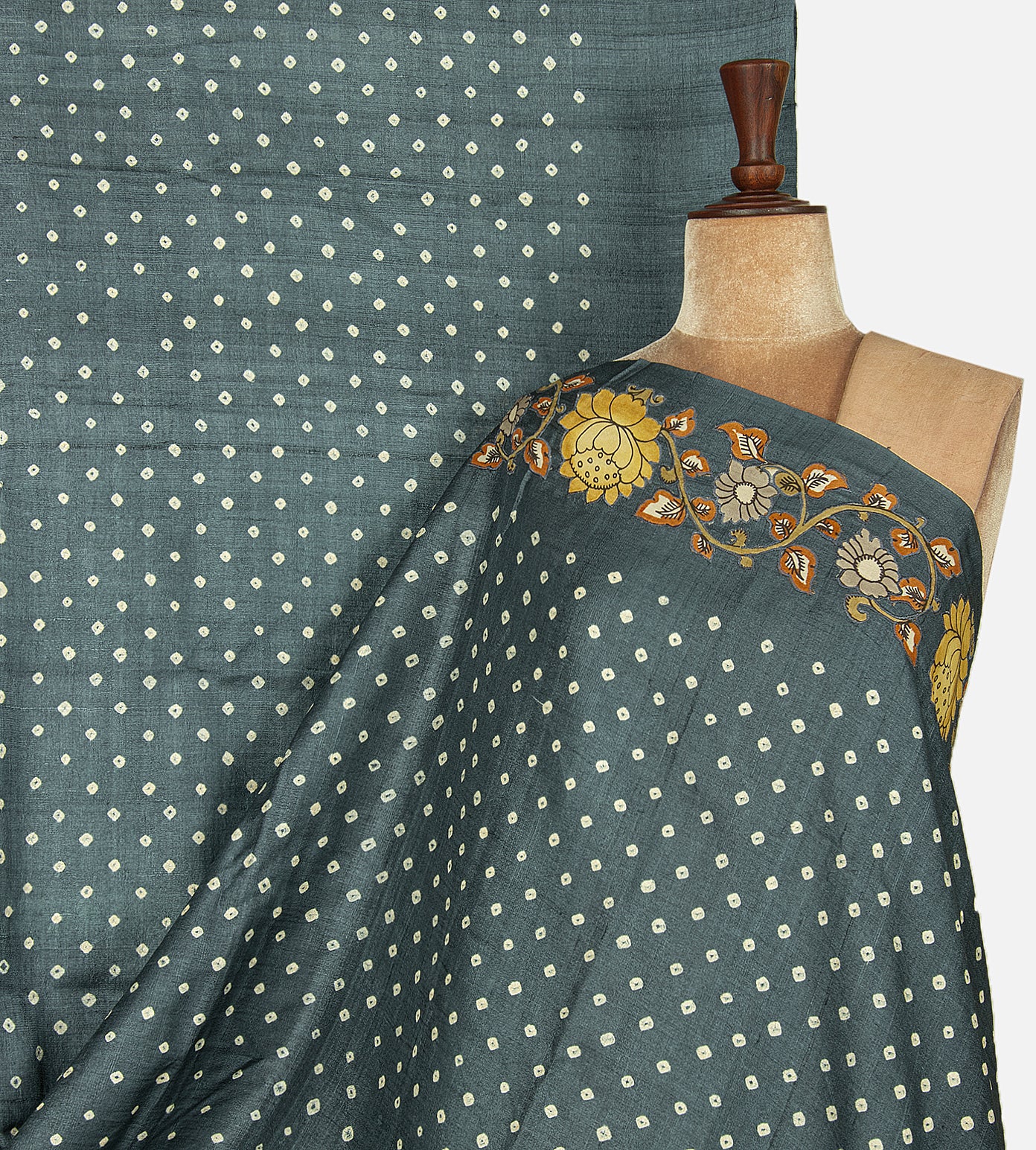 Elephant Grey Tussar Saree