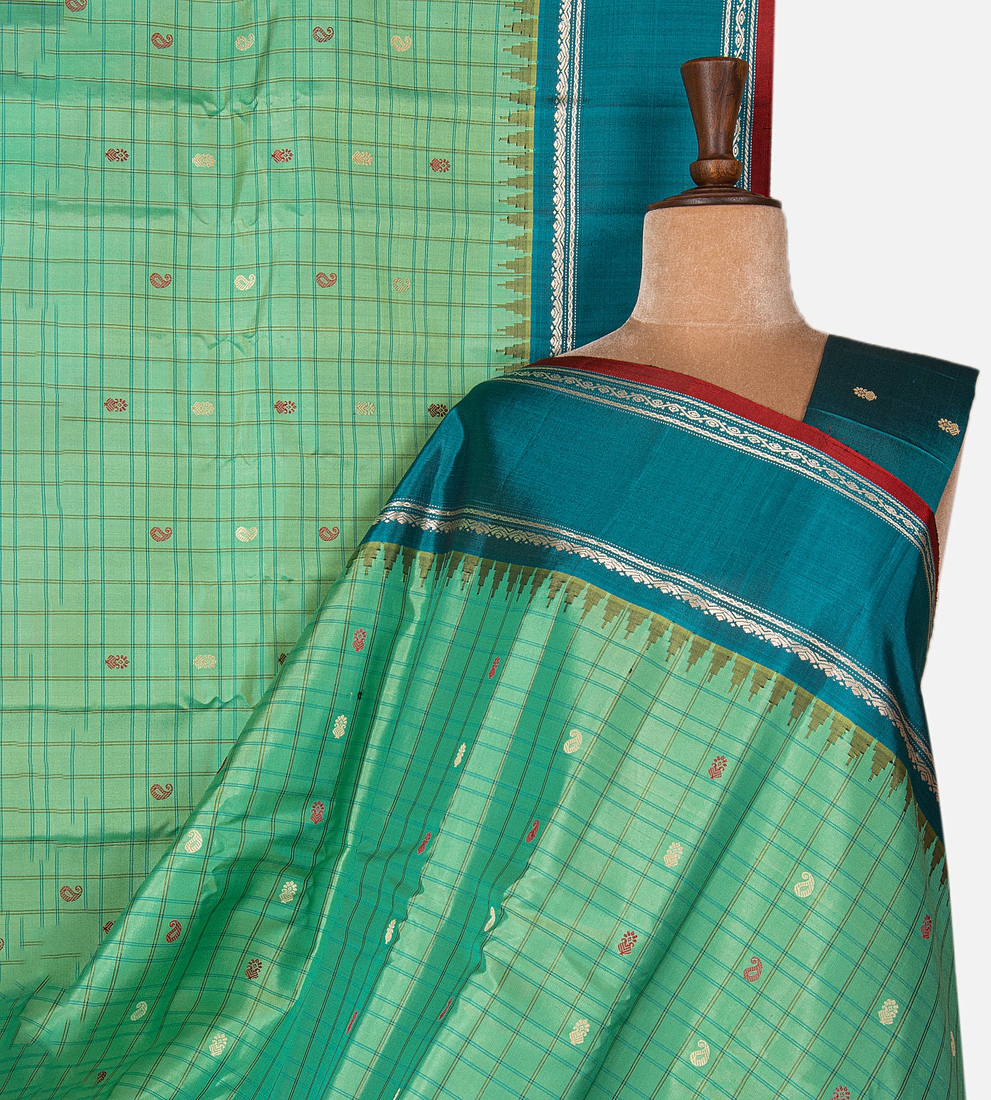 Green Gadwal Silk Saree