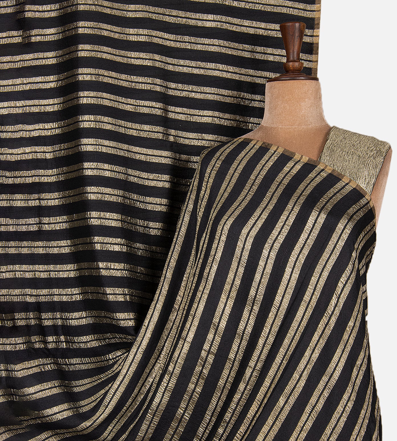 Black Moonga Tussar Saree