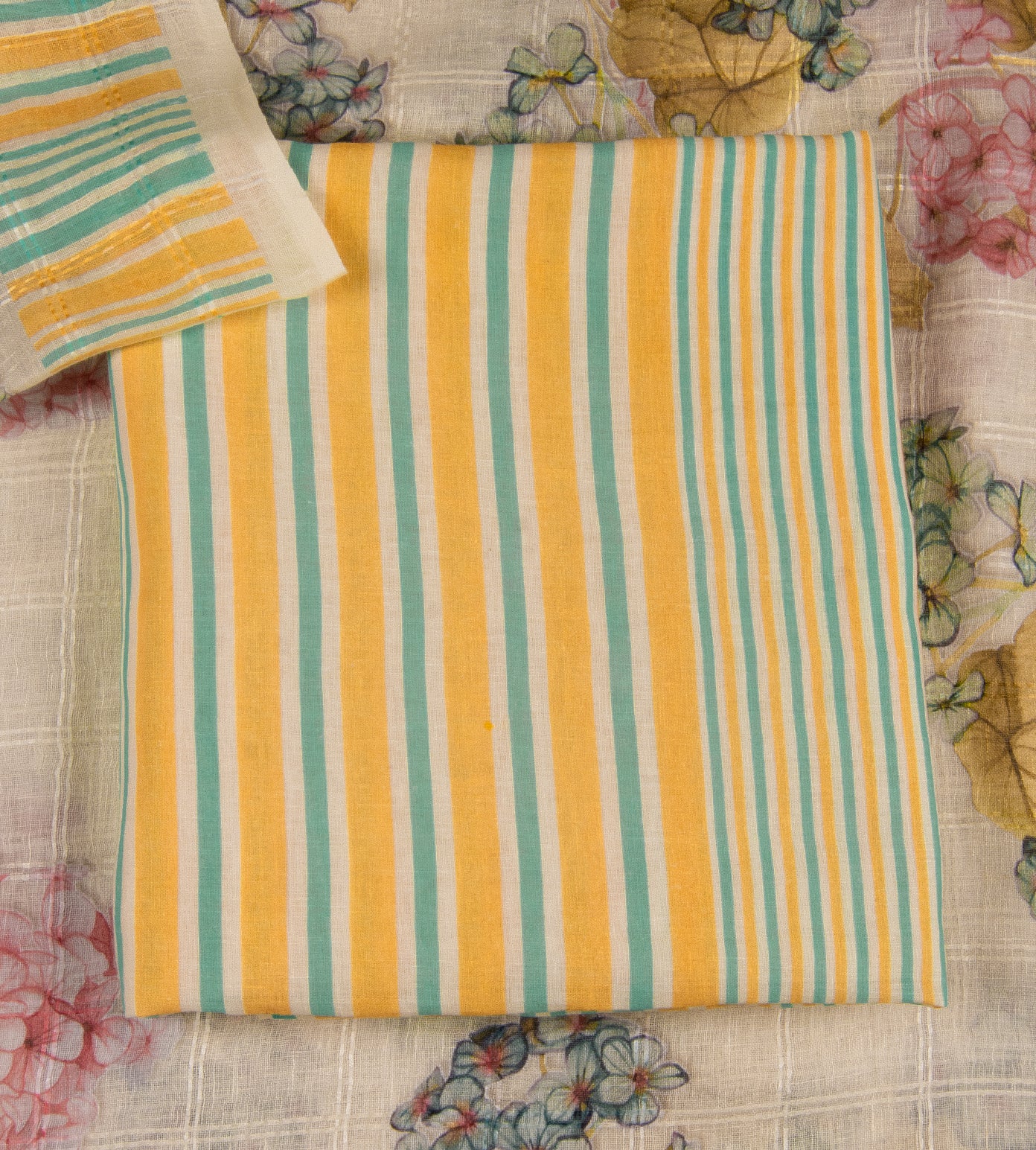 Multicolour Linen Cotton Salwar