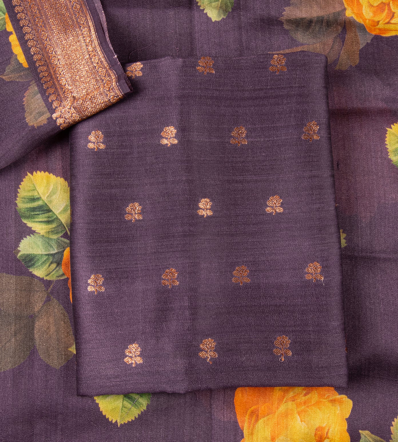 Aubergine Purple Tussar Salwar