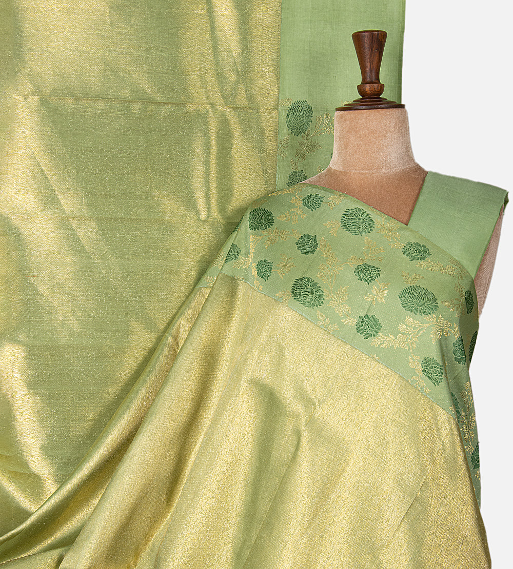 Pastel Green Kanchipuram Silk Saree
