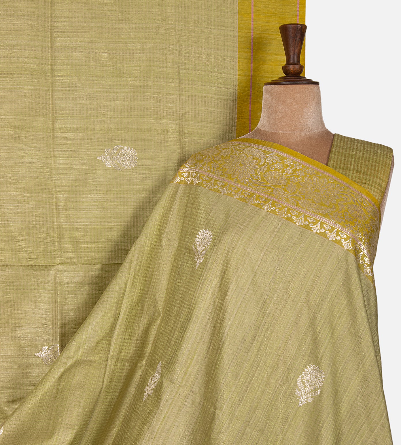 Green Banarasi Tussar Saree