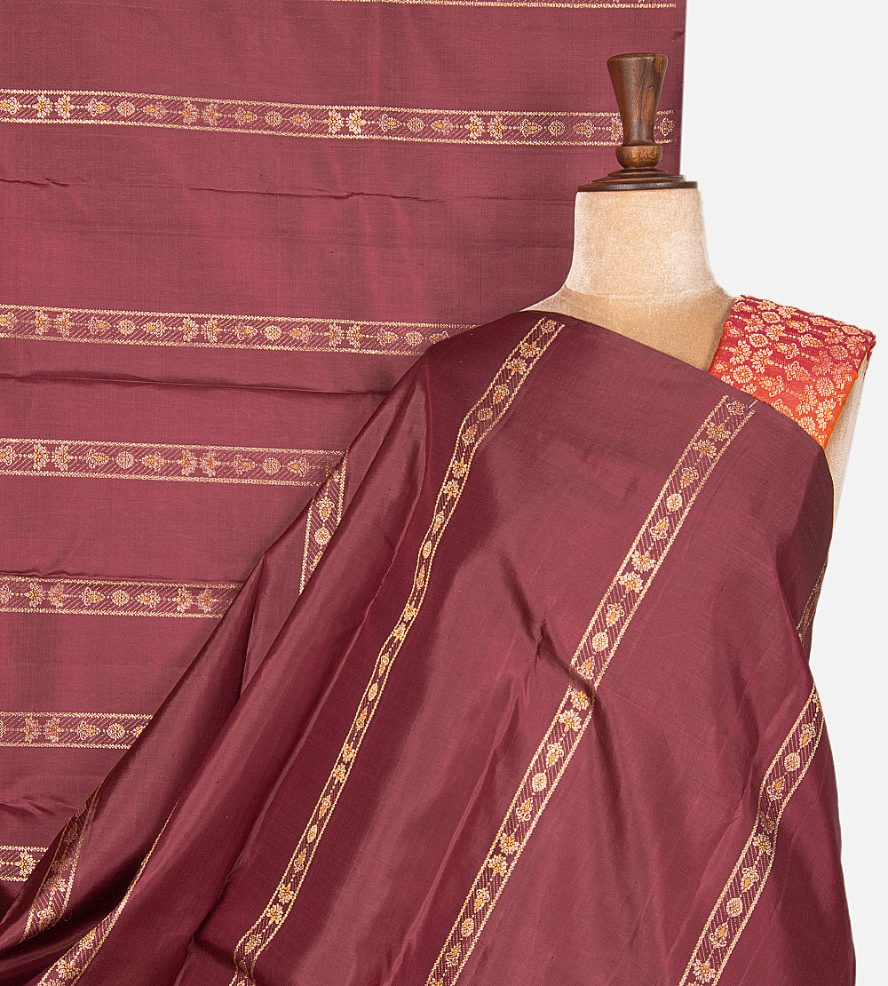 Maroon Kanchipuram Silk Saree
