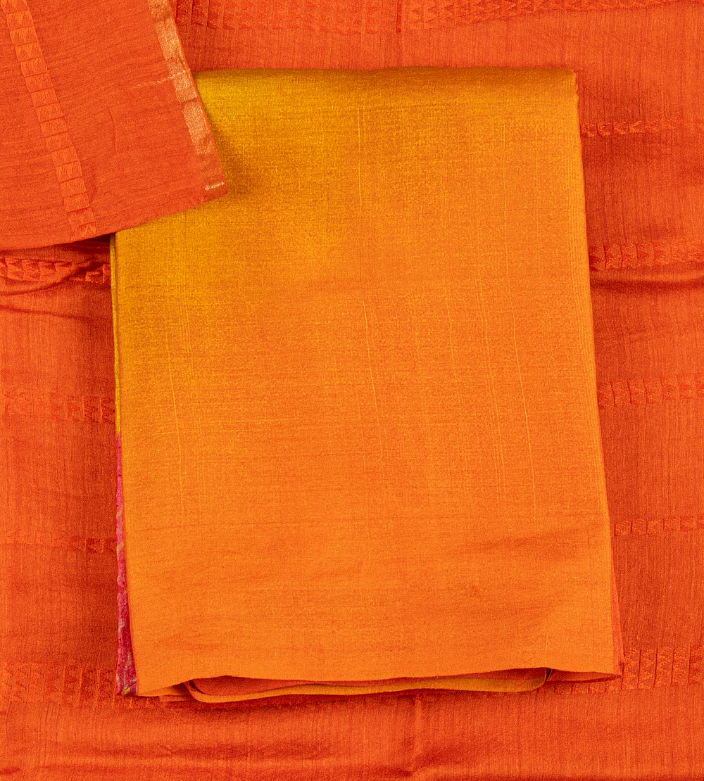 Yellow and Orange Tussar Salwar