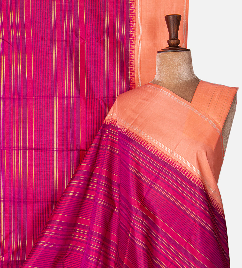 Pink Kanchipuram Silk Saree