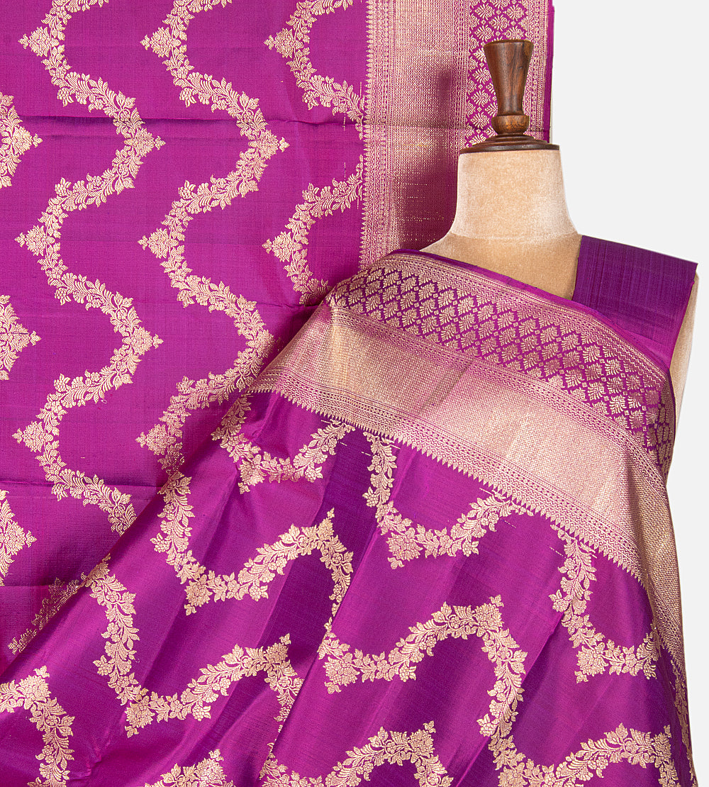 Purple Kanchipuram Silk Saree
