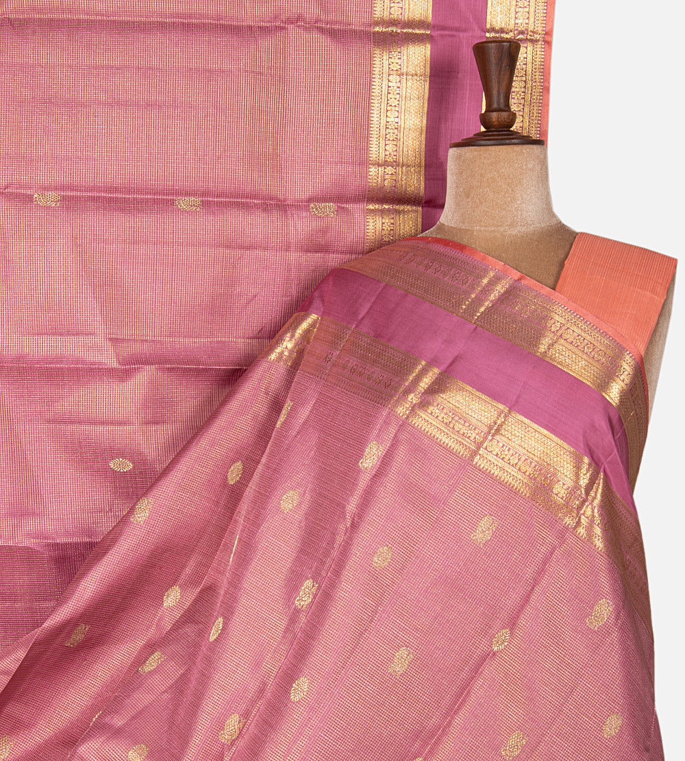 Pink Kanchipuram Silk Saree