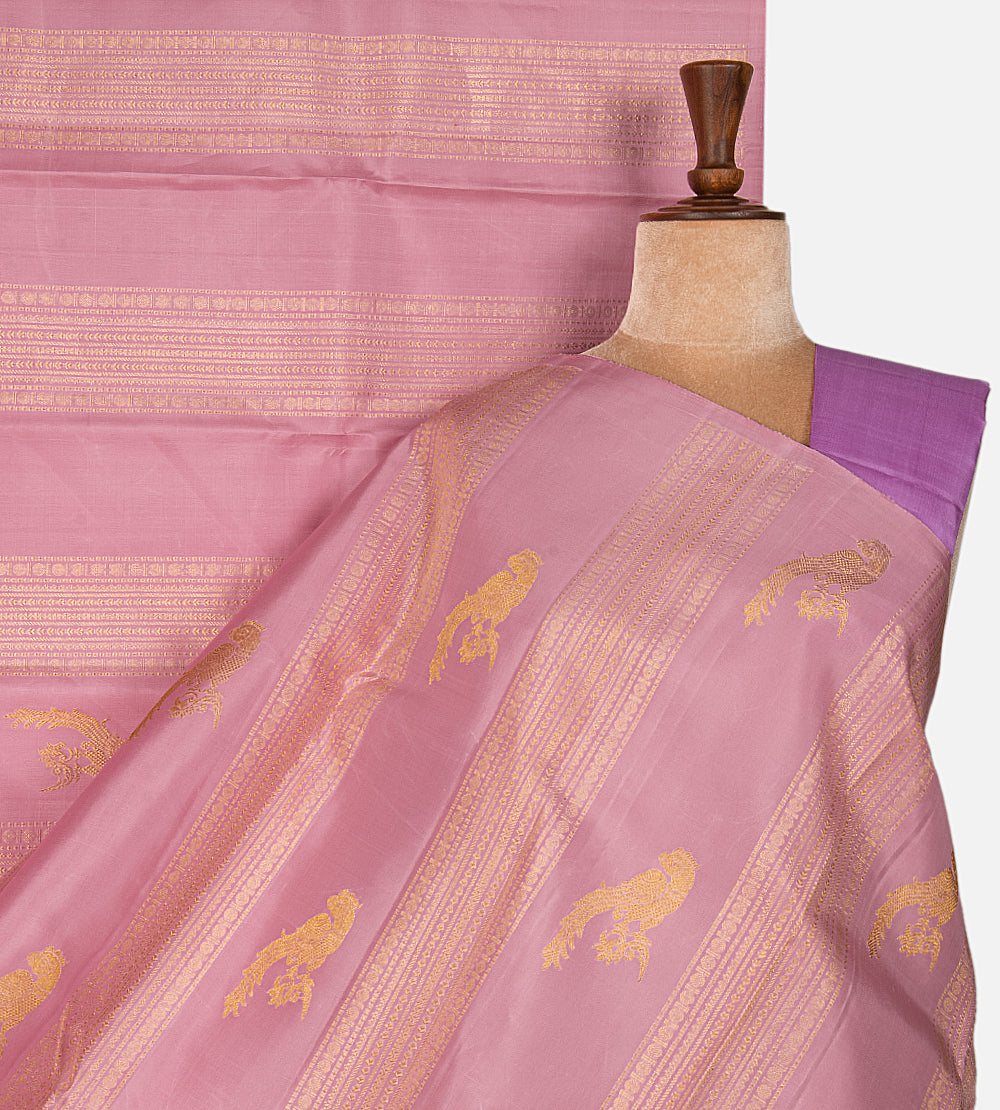 Light Pink Kanchipuram Silk Saree