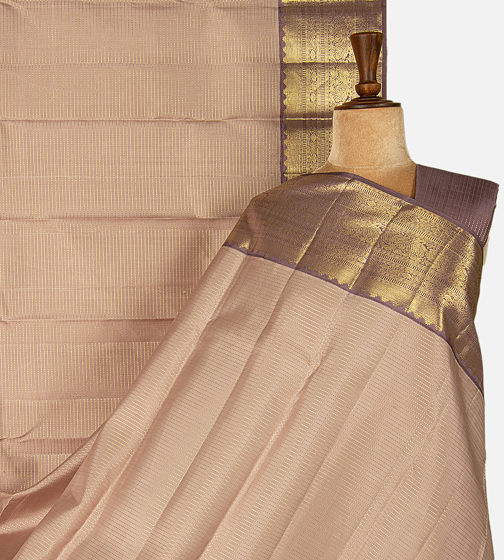 Dusty Mauve Kanchipuram Silk Saree