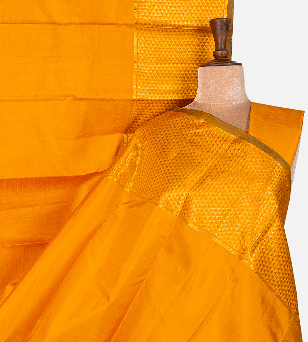 Yellow Kanchipuram Silk Saree
