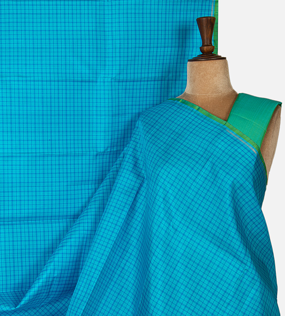 Blue Kanchipuram Silk Saree