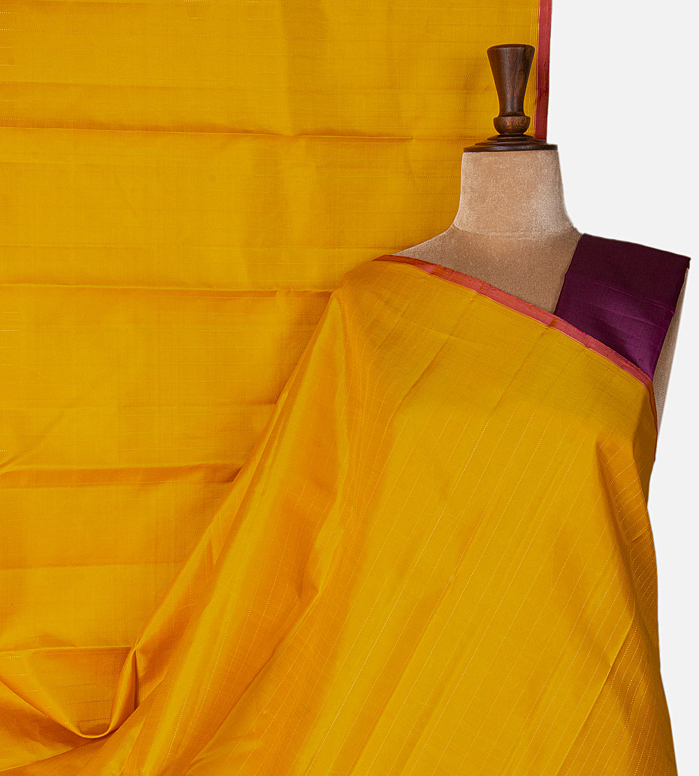 Yellow Kanchipuram Silk Saree