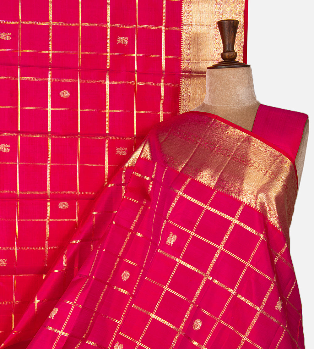 Pink Kanchipuram Silk Saree