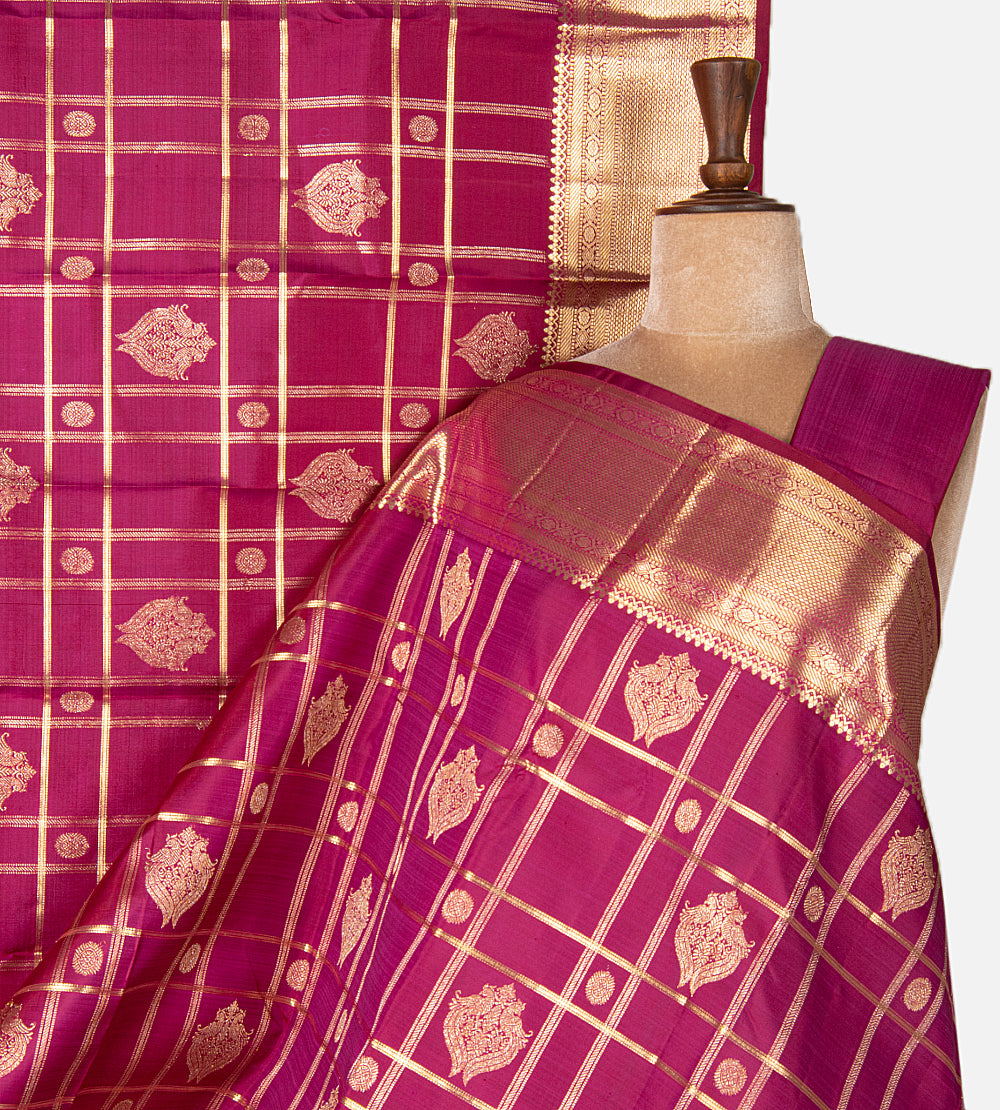 Pink Kanchipuram Silk Saree