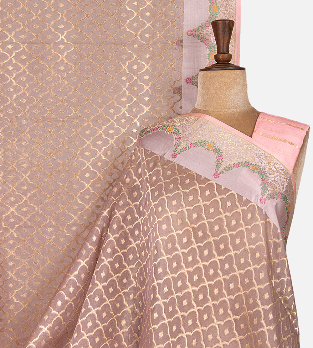 Mauve Organza Saree