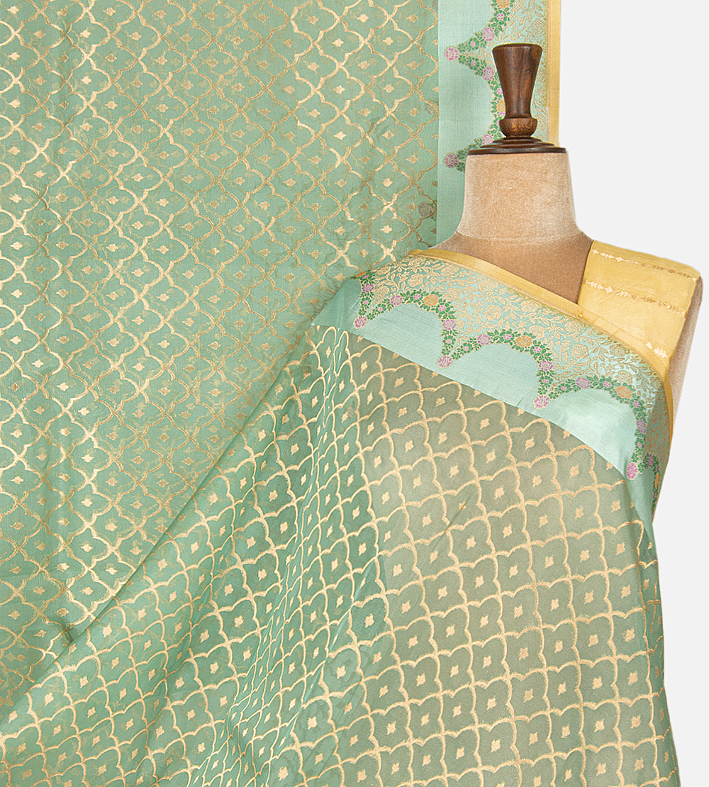 Green Organza Saree