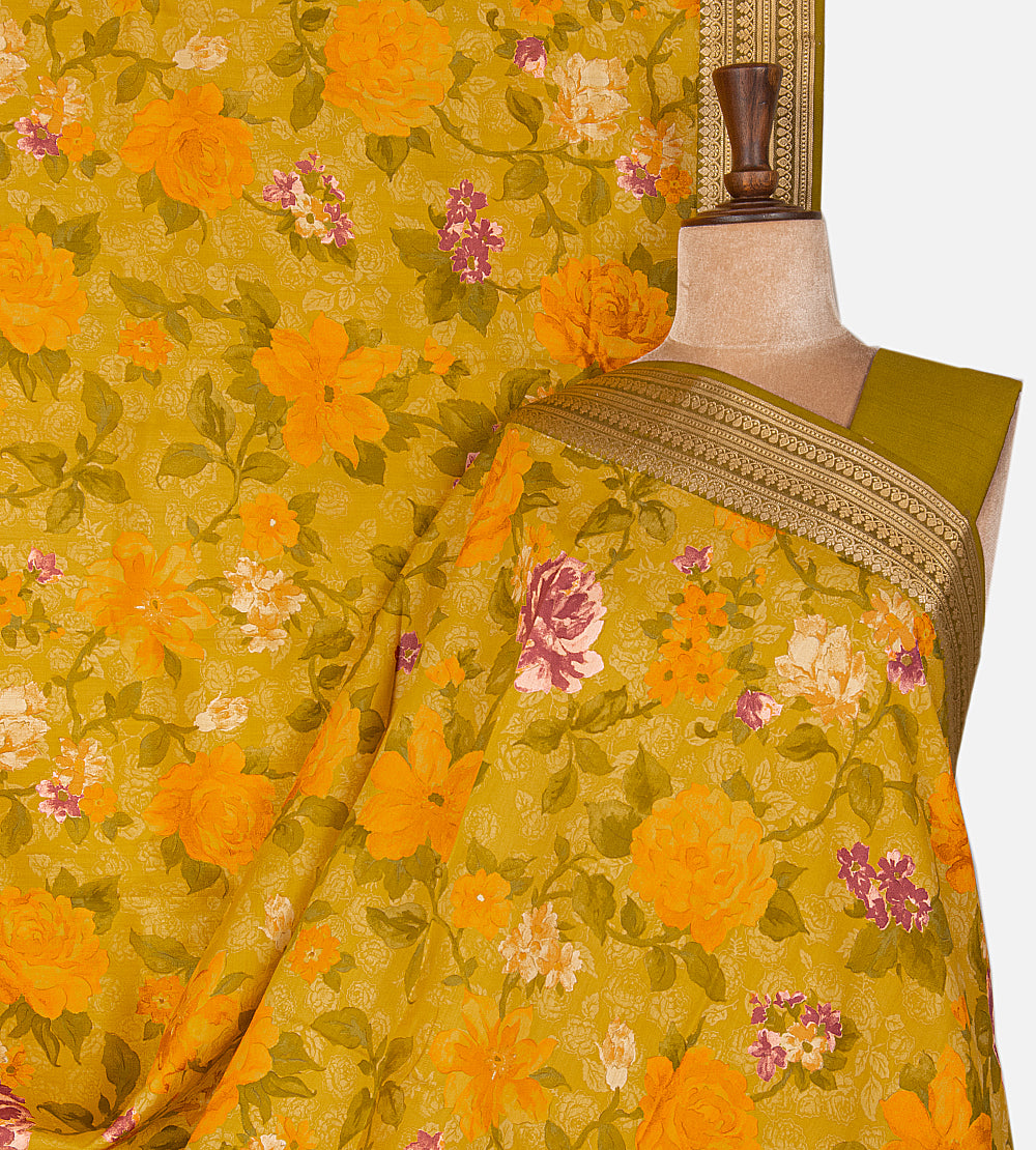 Gold Colour Chaniya Silk Saree