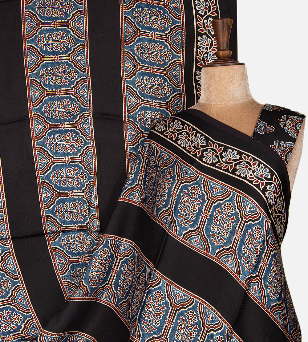 Black Modal Silk Saree
