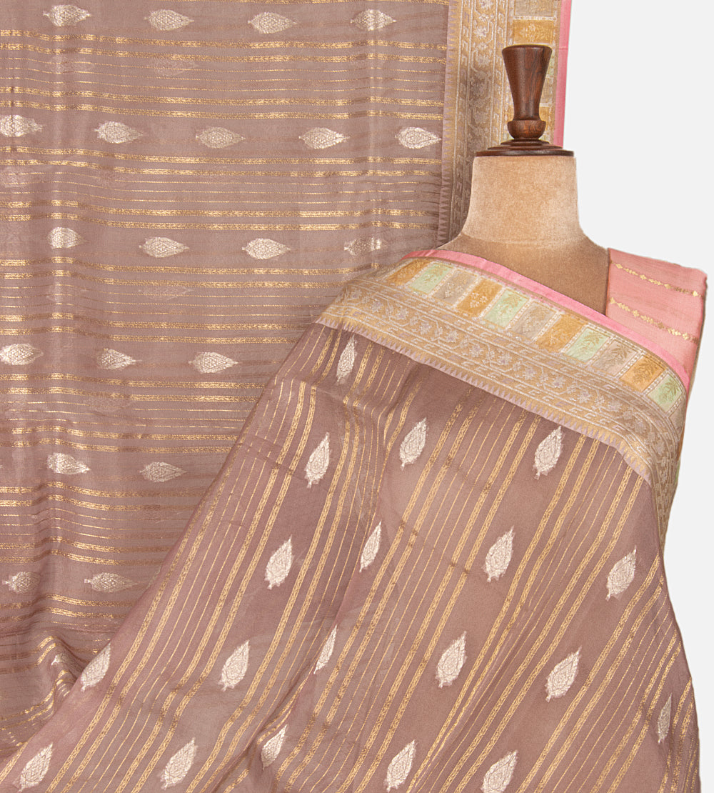 Mauve Organza Saree