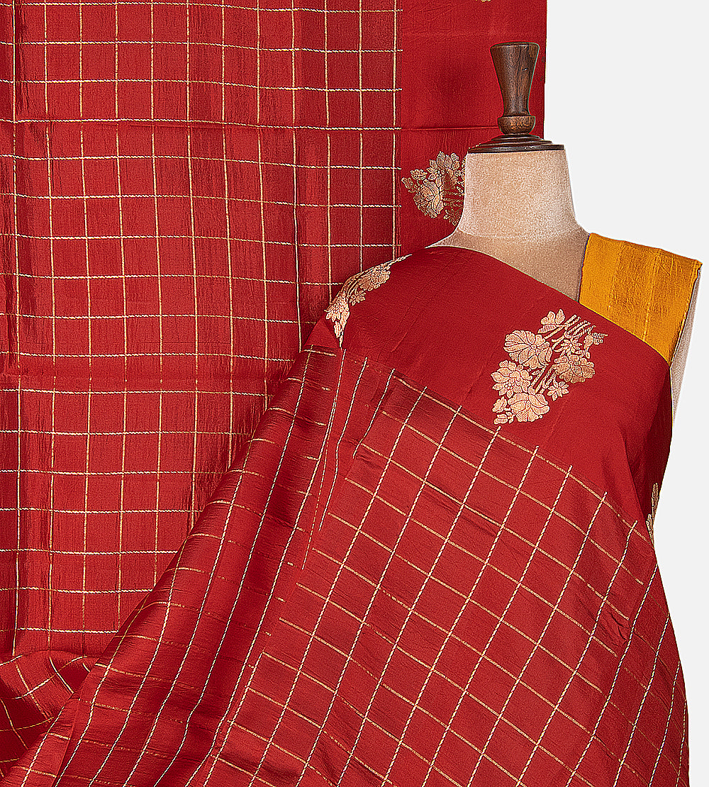 Maroon Banarasi Kattan Silk Saree