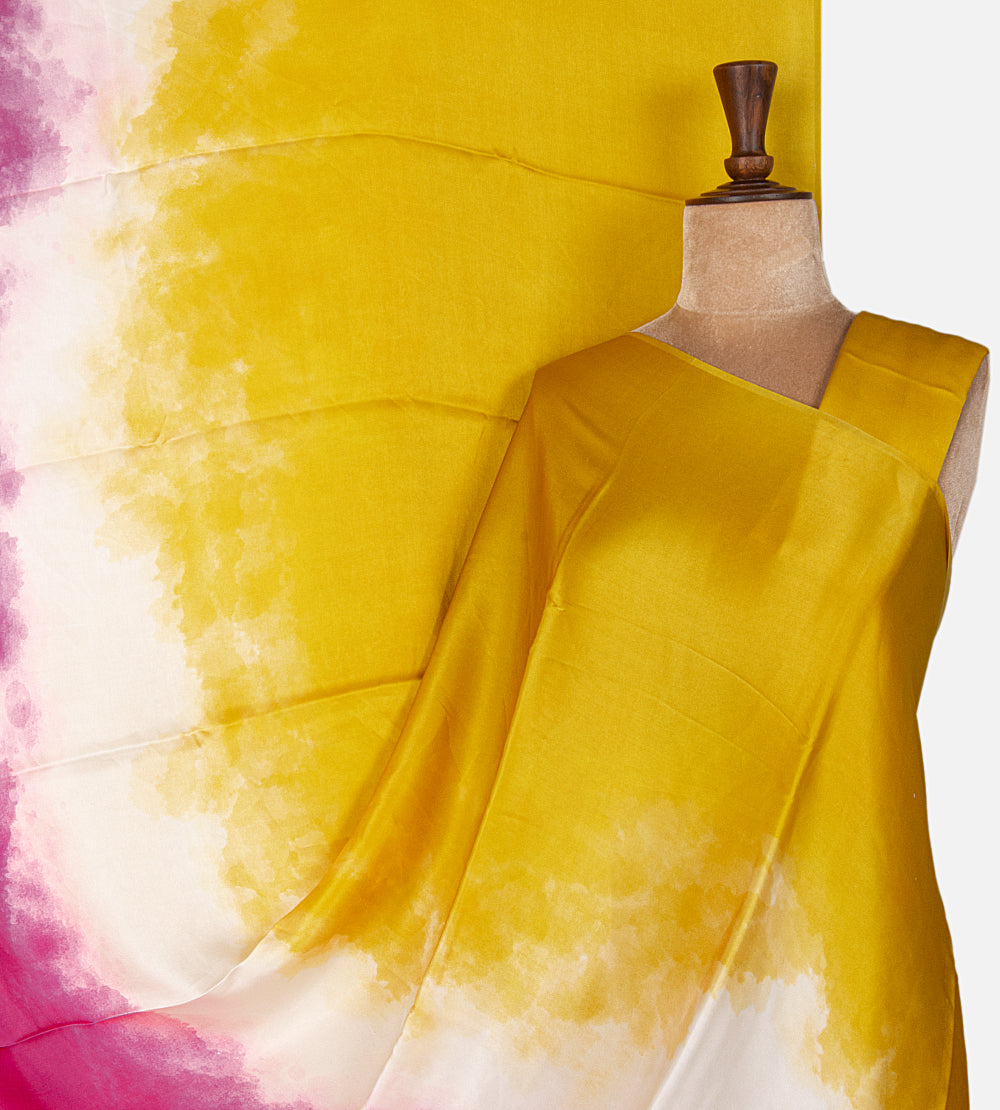 Multicolour Satin Crepe Saree
