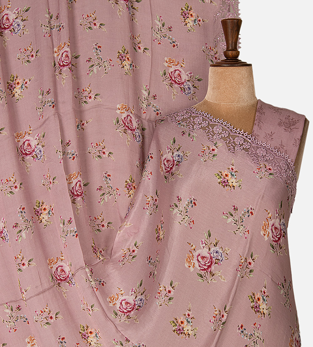 Mauve Chiffon Saree