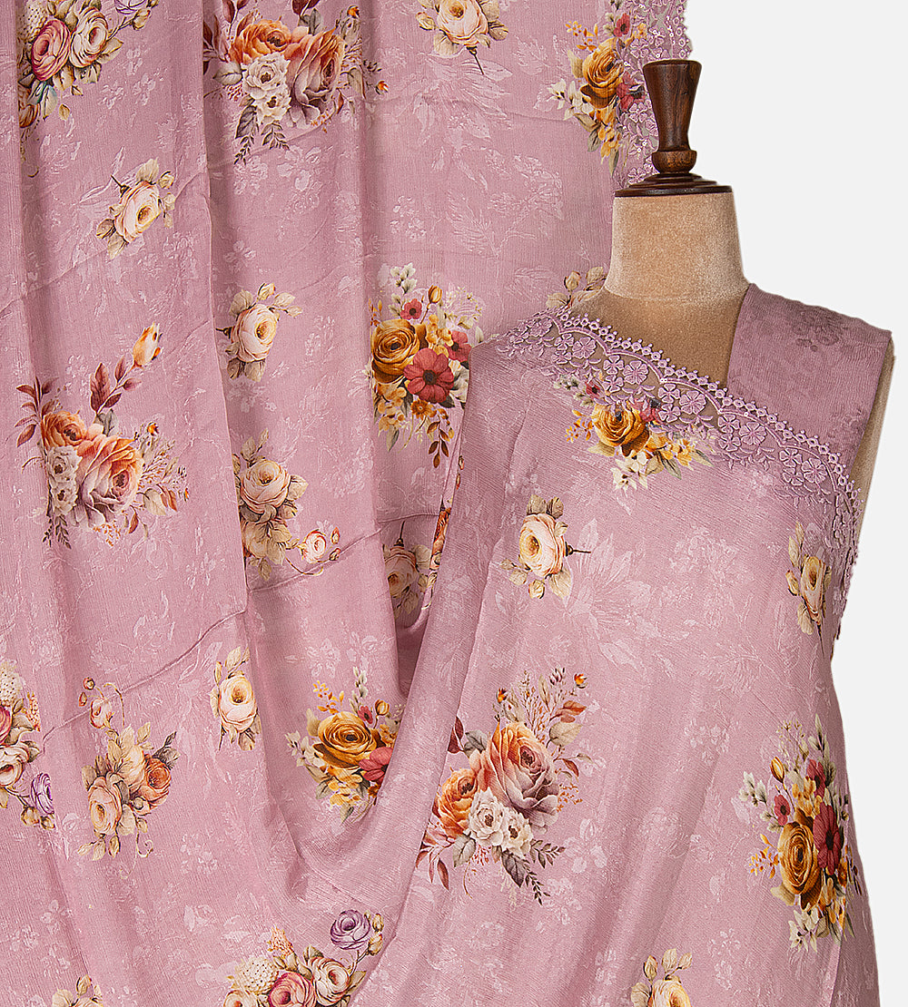 Mauve Chiffon Saree