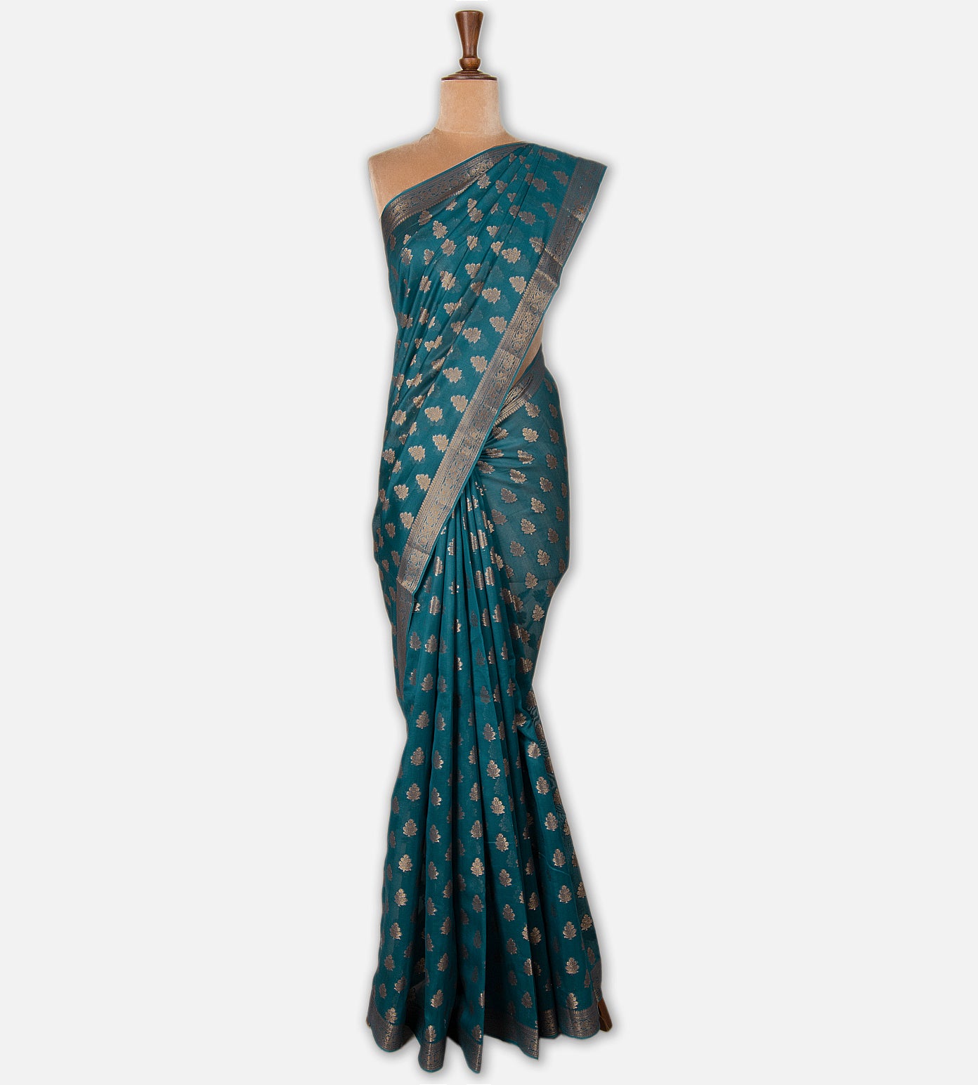 Blue Chanderi Cotton Saree