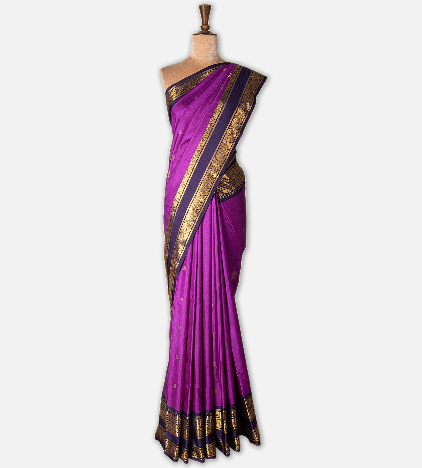 Purple Kanchipuram Silk Saree