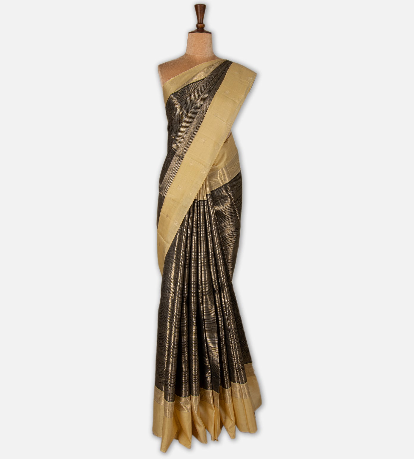 Black Kanchipuram Silk Saree