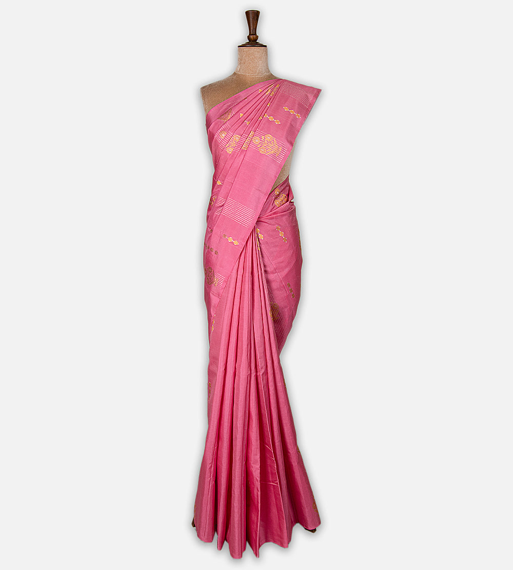 Pink Kanchipuram Silk Saree