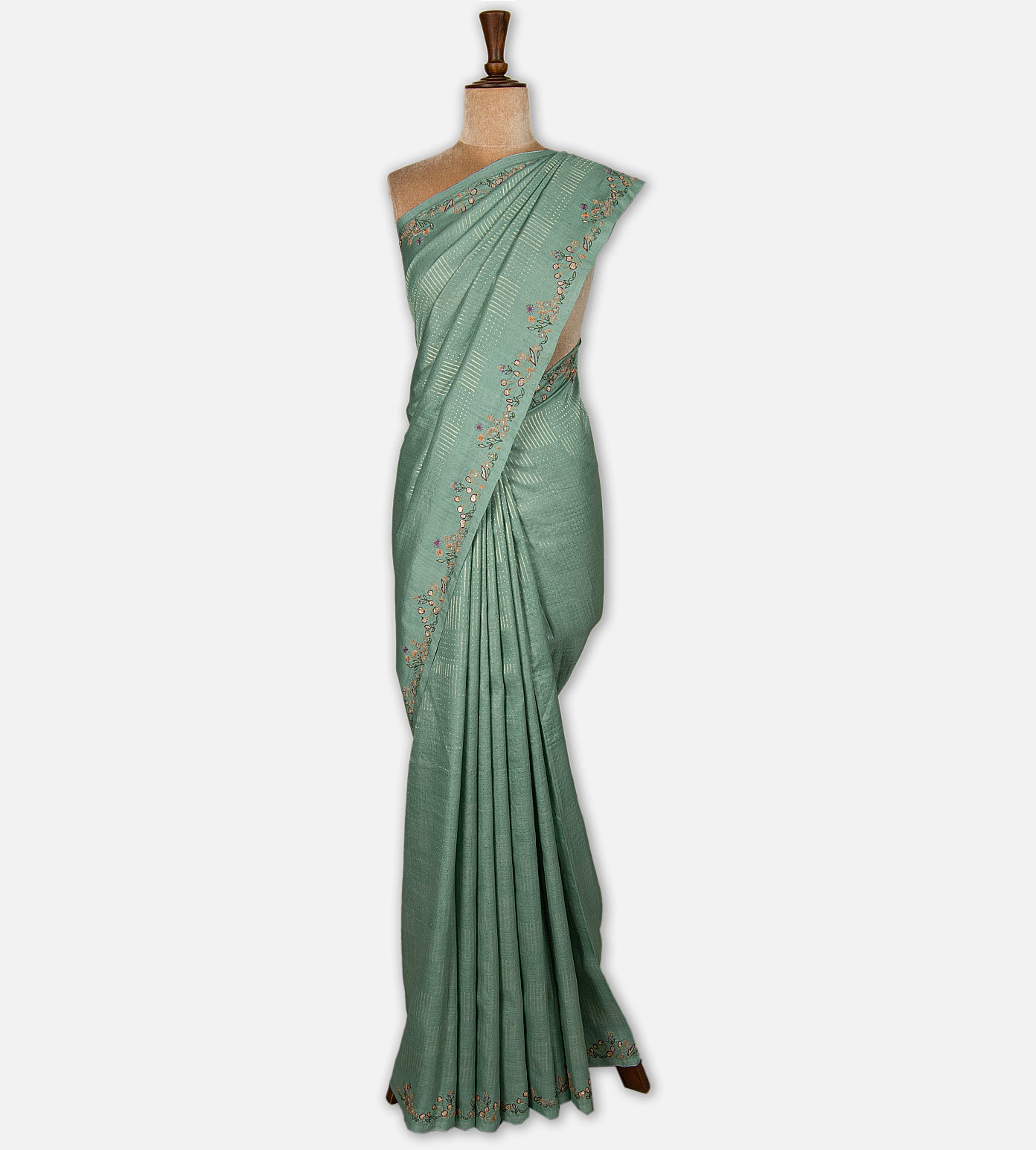 Blue Tussar Saree