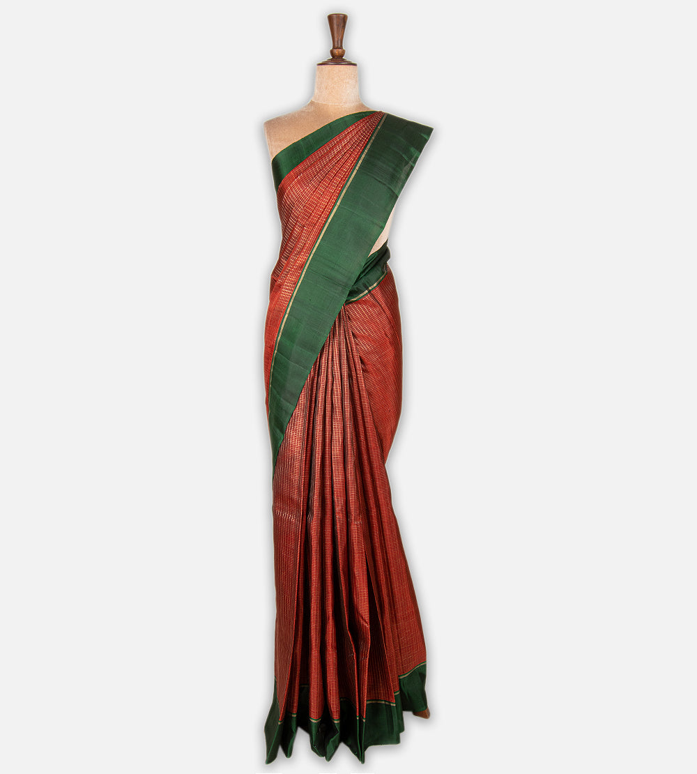 Maroon Kanchipuram Silk Saree