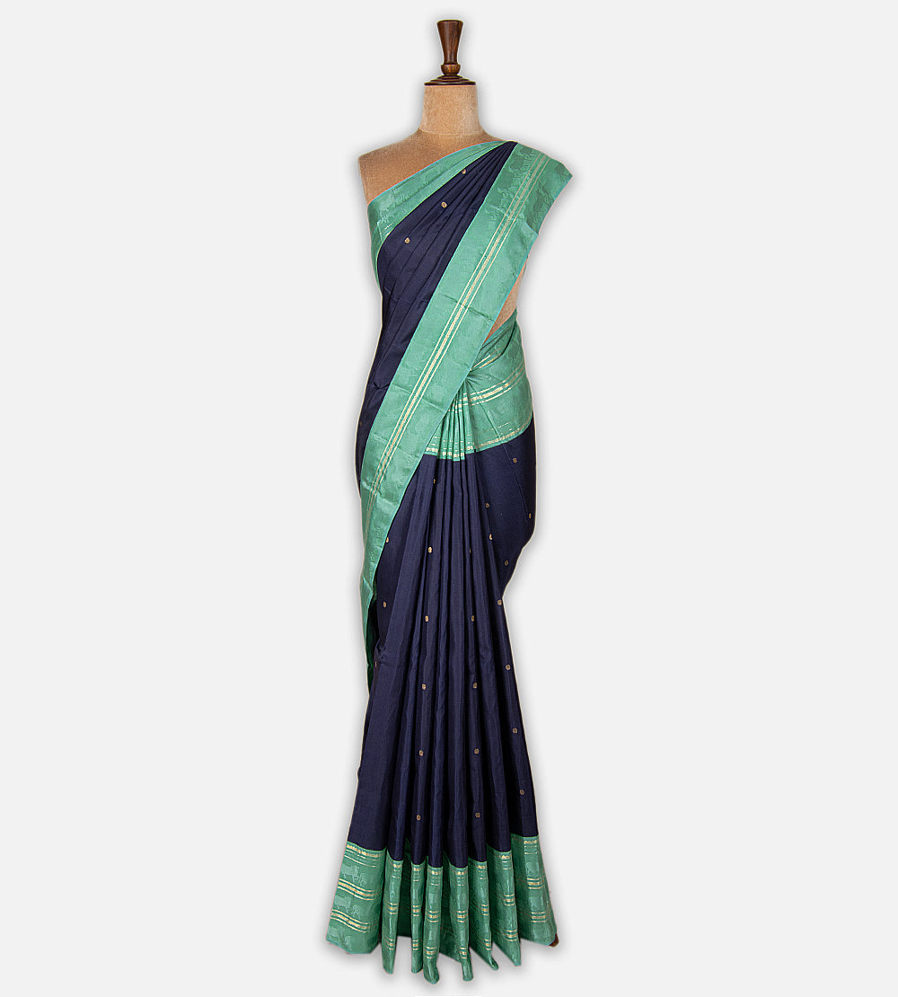 Blue Kanchipuram Silk Saree