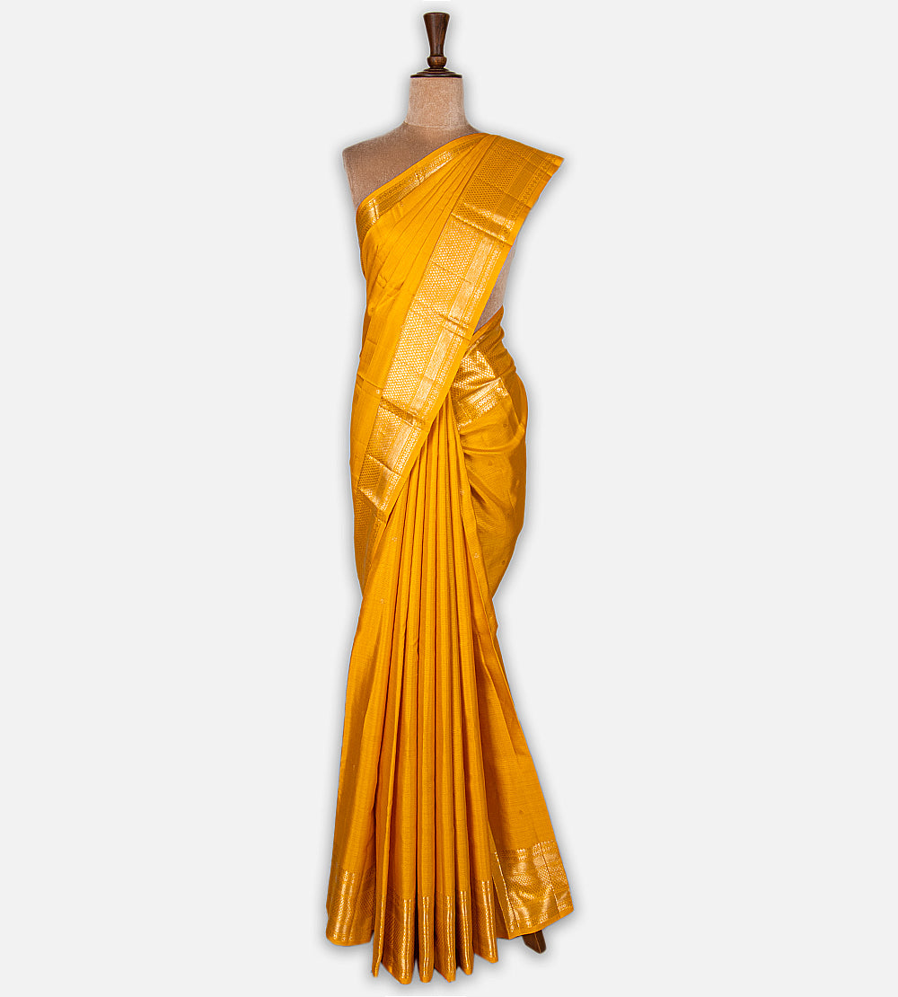 Yellow Kanchipuram Silk Saree