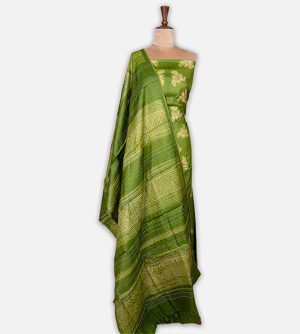 Green Shibori Tussar Salwar